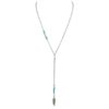 collier plume argent turquoise