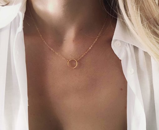 Collier tendance 2024 - cercle or- Collier tendance 2019 - cercle or