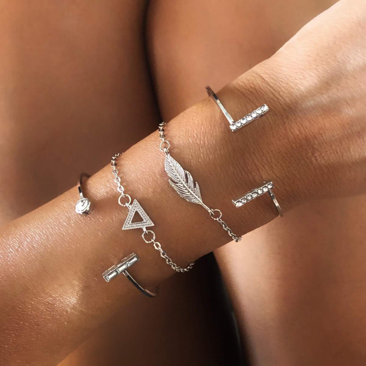 Cadeau bijoux femme- Bracelet feuille - BIJOUX FANTAISIE