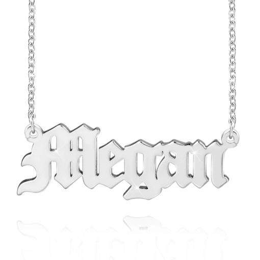 Collier Chaine avec Prenom en Plaque argent