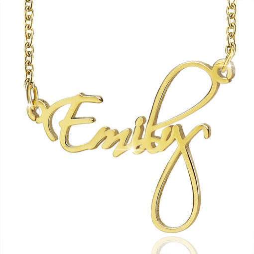 Collier Plaque Or avec Prenom