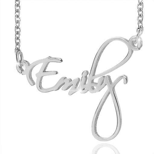 Collier Plaque argent avec Prenom