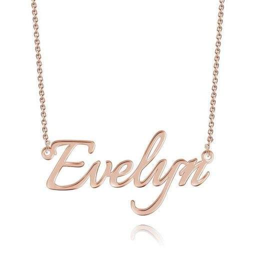 Collier Plaque or rose Personnalisable