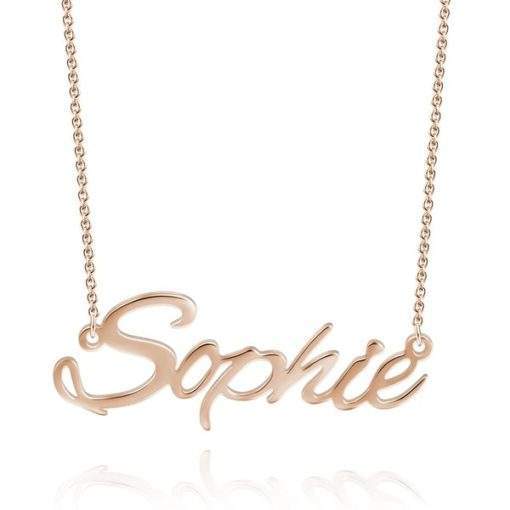 Collier Prenom pour femme en or rose