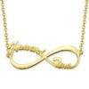 Collier infini avec 2 prenoms plaque or