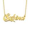 Collier prenom ecriture en plaque or