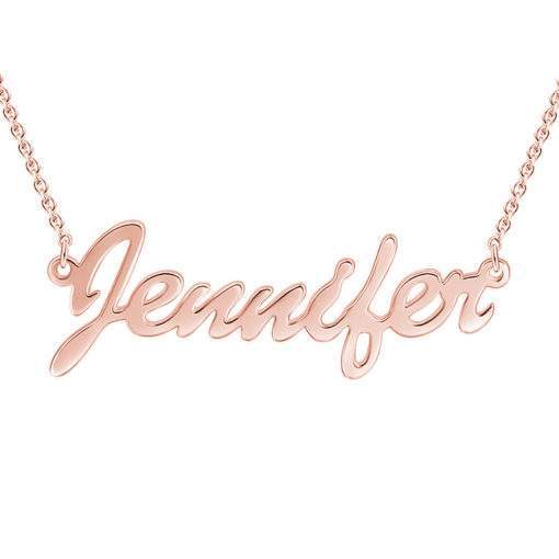 Collier prenom fin en or rose