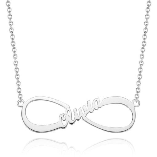 Collier prenom infini acier