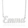 Collier prenom plaque argent