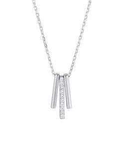 Collier argent femme- pendentif barre