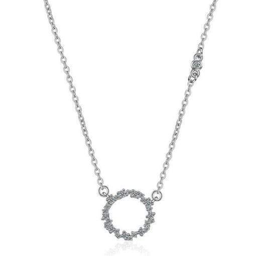 Collier argent femme- pendentif cercle