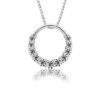 Collier argent femme- pendentif cercle oxyde de zirconium