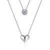 Collier argent femme- pendentif cristaux Swarovski