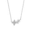 Collier argent femme- pendentif fleur strass