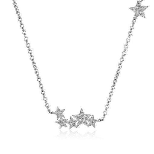 Collier argent femme- pendentif petites etoiles