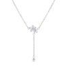 Collier argent fleur