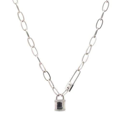 Collier cadenas argent