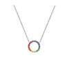 Collier cercle multicolore en argent 925