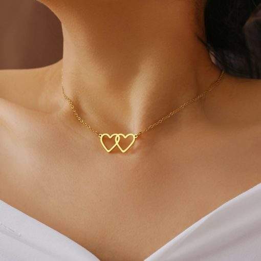 Collier coeur original acier