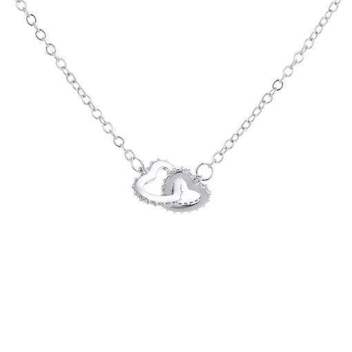 Collier coeurs argent femme-