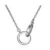 Collier deux cercles en argent 925