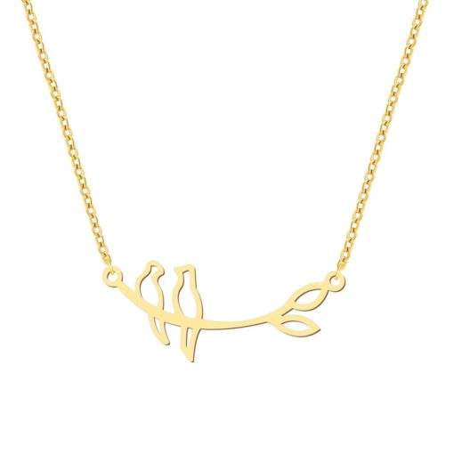 Collier fantaisie femme- pendentif oiseaux