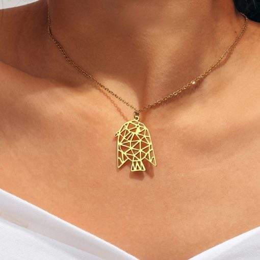 Collier fantaisie femme- pendentif origami