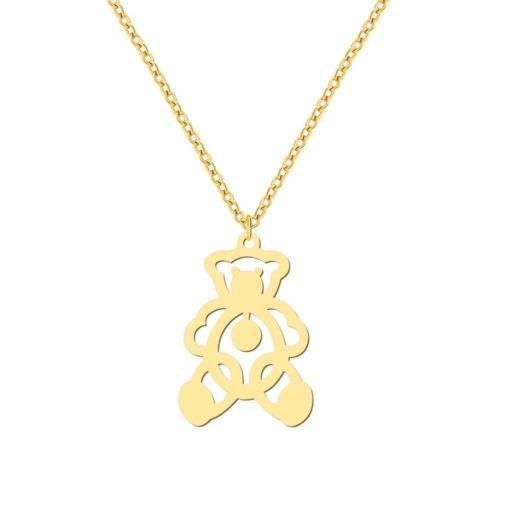 Collier fantaisie femme- pendentif ourson