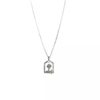 Collier fleur argent