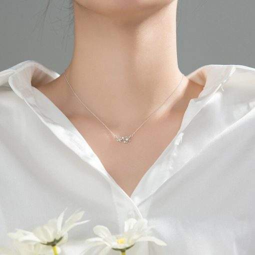 Collier fleurs en argent 925