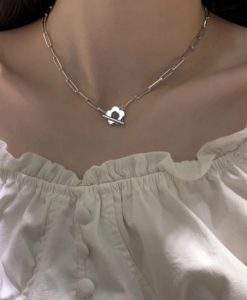 Collier grosse maille argent 925