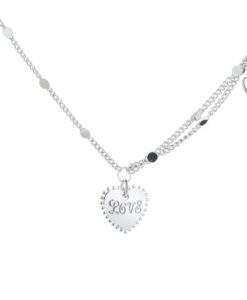 Collier medaille love argent