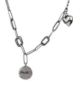 Collier medaille smile argent