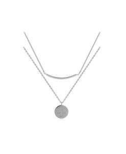 Collier multirang medaille argent