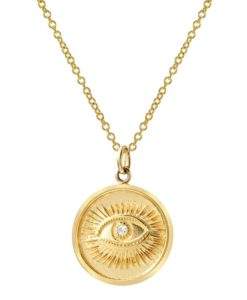 Collier tendance 2024- medaille plaque or.