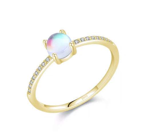 bague fantaisie pierre de lune