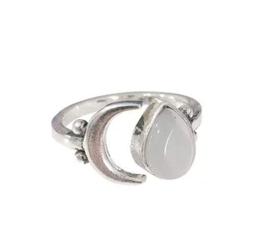 bague pierre de lune vintage