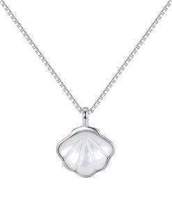 collier coquillage nacre argent