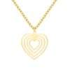 collier court pendentif coeur