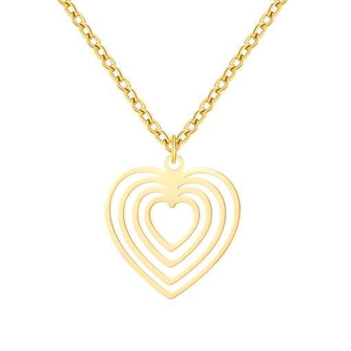 collier court pendentif coeur