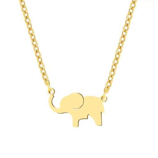 collier elephant acier