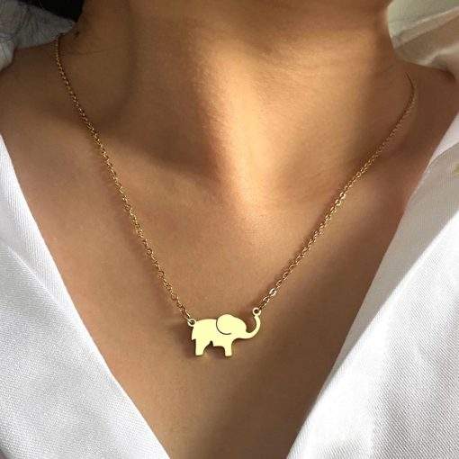 collier elephant acier