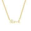 collier love acier dore