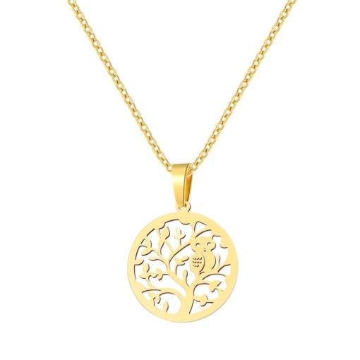 collier medaille arbre