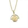 collier medaille tendance plaque or