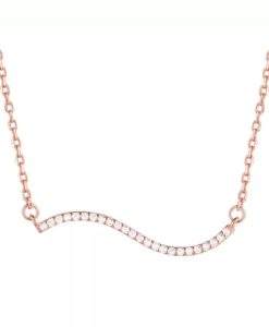 collier minimaliste or rose strass