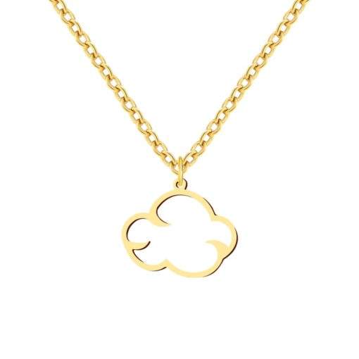 collier nuage dore