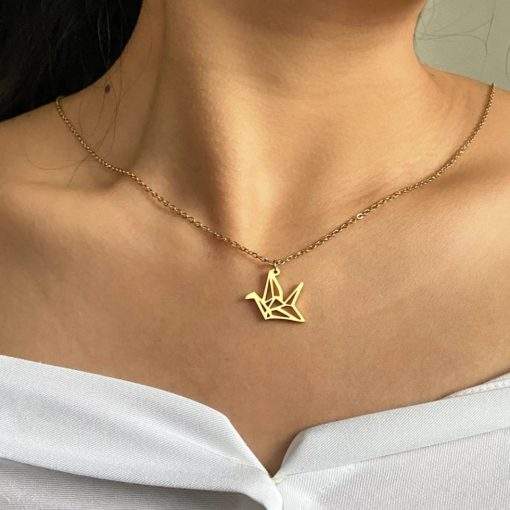 collier origami femme