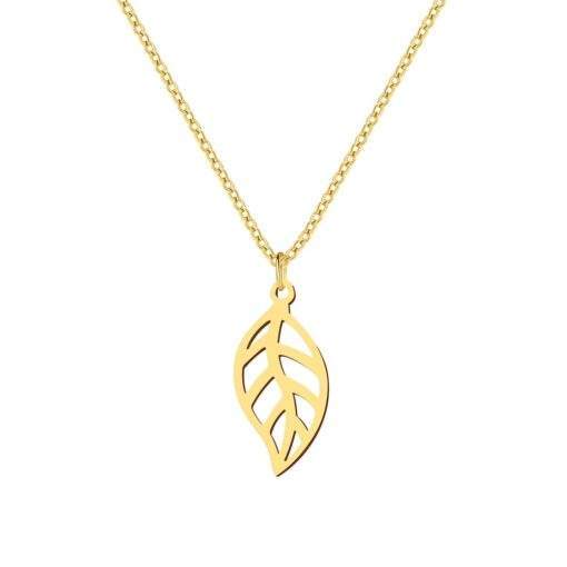 collier pendentif feuille femme