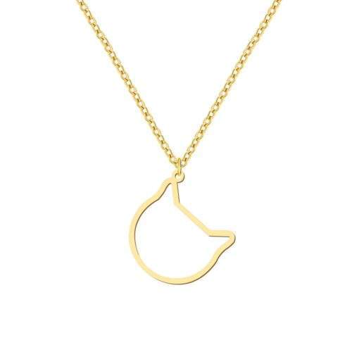 collier ras du cou pendentif chat